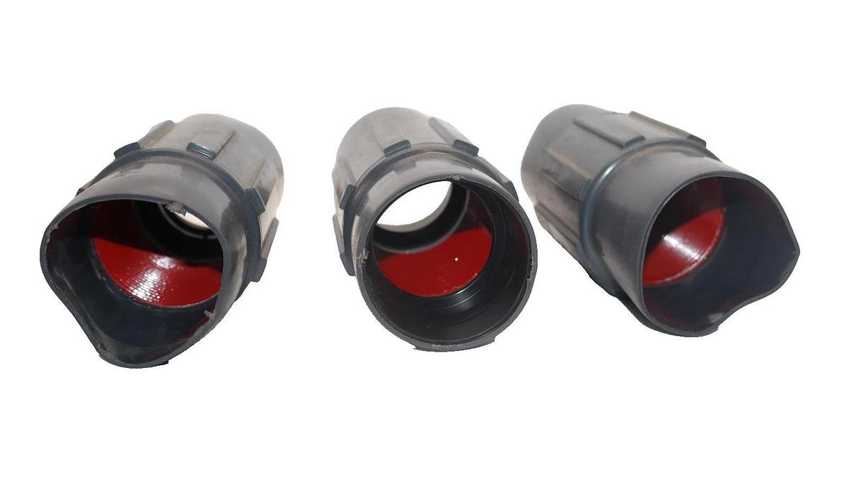 (NEW 3) ROBROY 1-1/2" PVC Coated Conduit Body Straight Fitting Coupling Red