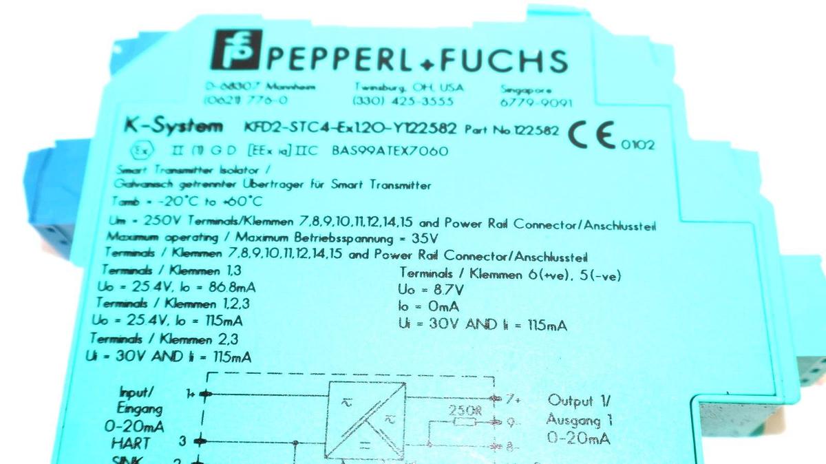 Used Pepperl + Fuchs KFD2-STC4-Ex120-Y122582 , 122582 35V Power Supply