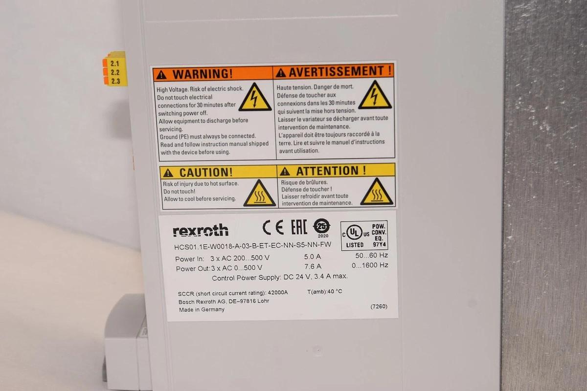 Rexroth Servo Drive HCS01.1E-W0018-A-03-B-ET-EC-NN-S5-NN-FW (NEW)
