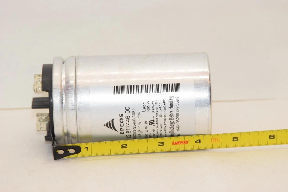 Used EPCOS 12-817446-00 B32363-S5466-A080 46uF -1% +5% 50/60Hz Capacitor
