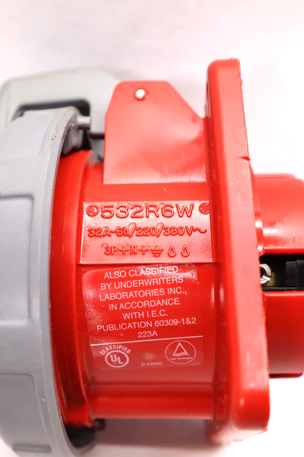 Hubbell Watertight Receptacle 532R6W 32A 220/380V , Red (NOS)