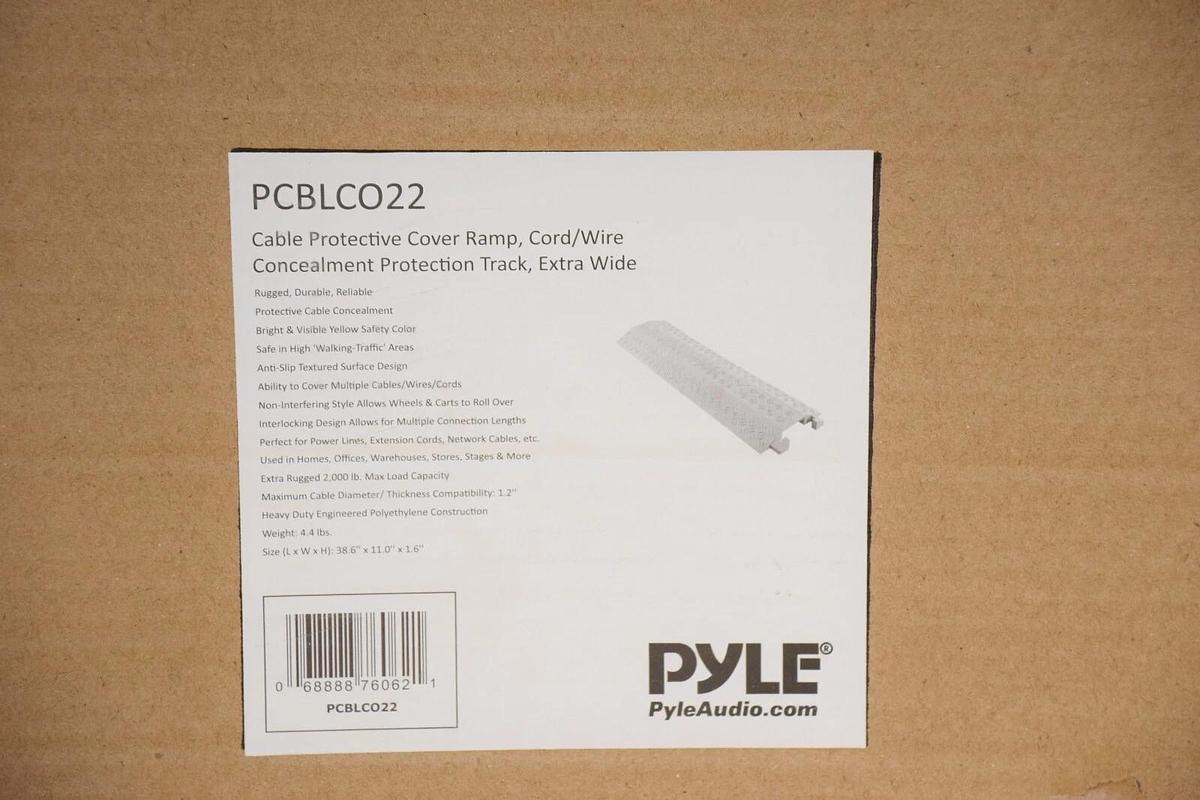 (NEW - Lot of 2) PYLE PCBLCO22 , PCBLC022 36" Cable Protective Cover Ramp