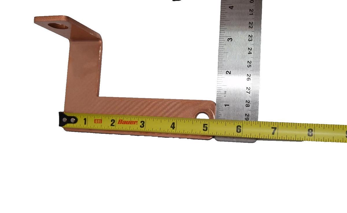 Used Buss Bar 5" x 2" x 5/32" Copper (Lot of 3)