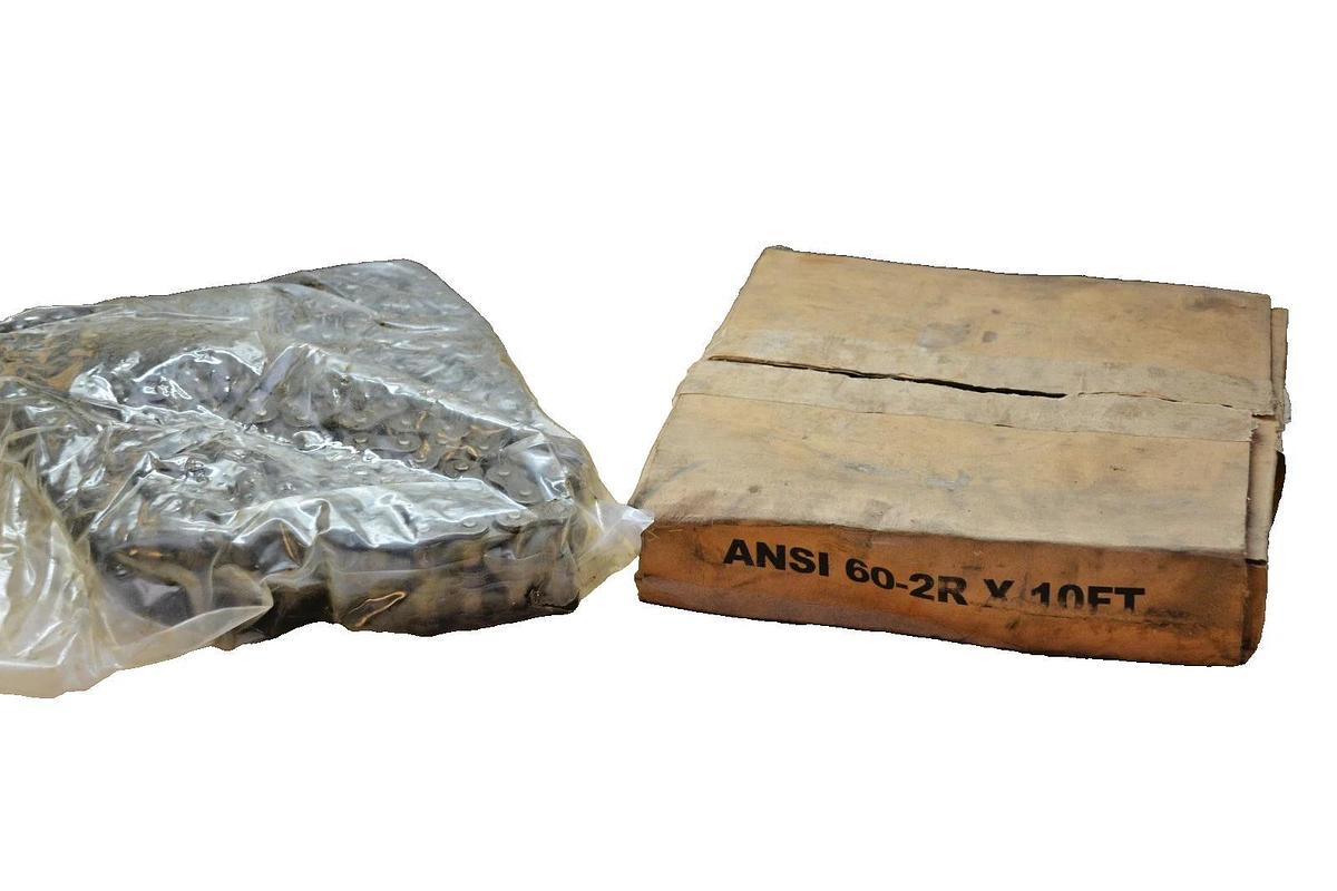 ANSI Roller Chain 60-2Rx10' 60-2R  10' New in box 60 2R 10ft 602R New