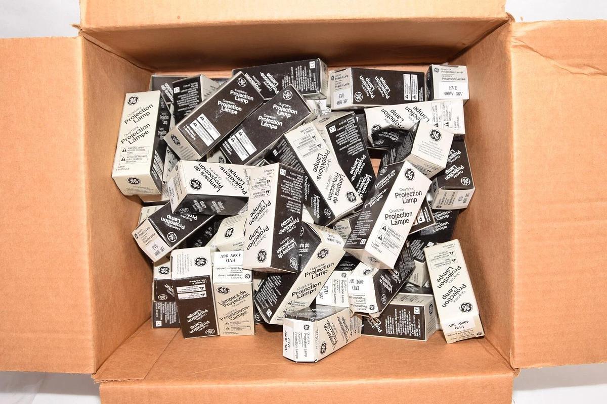 (NEW - Lot of 44) GE General Electric EVD 400W 36V Projection Lamp