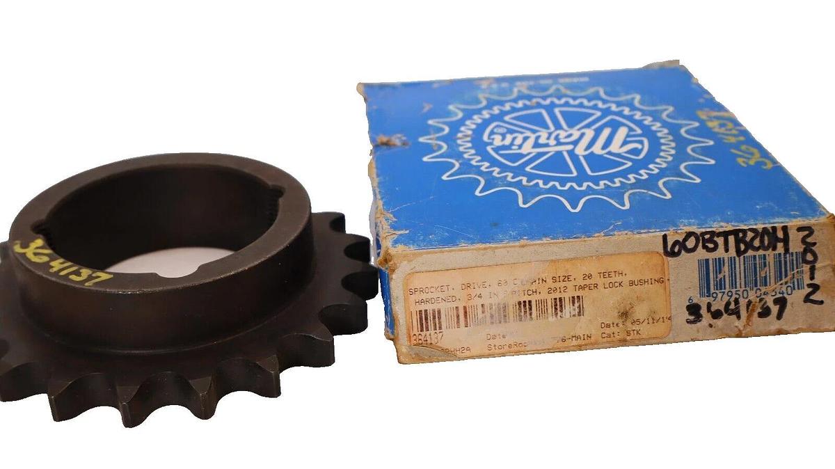 (NEW) MARTIN 60BTB20H 2012 Tapered Bushed Sprocket
