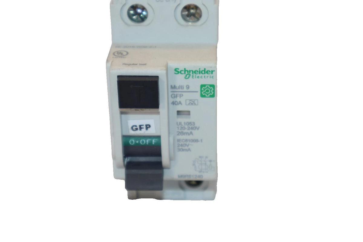 Used Schneider Electric M9R81240 40A Amp 120-240V 2 Pole Ground Fault Protector