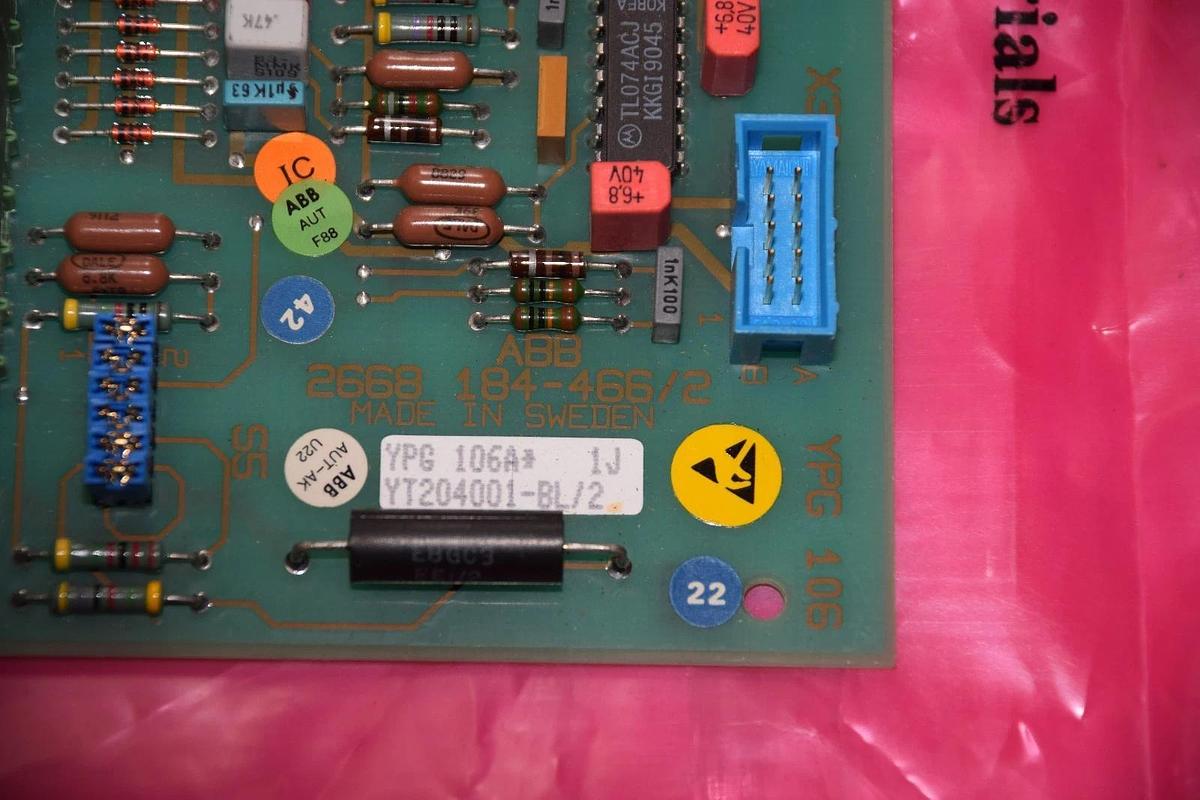 ABB YPG 106A YPG106A YT204001-BL/2 2668 184-466/2 SPEED INPUT BOARD NEW