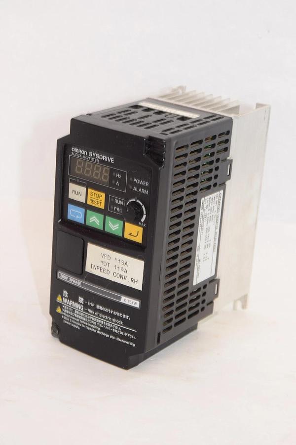 Used OMRON 3G3JX-A2007 200V 3 Phase 0.75kW Sysdrive Inverter