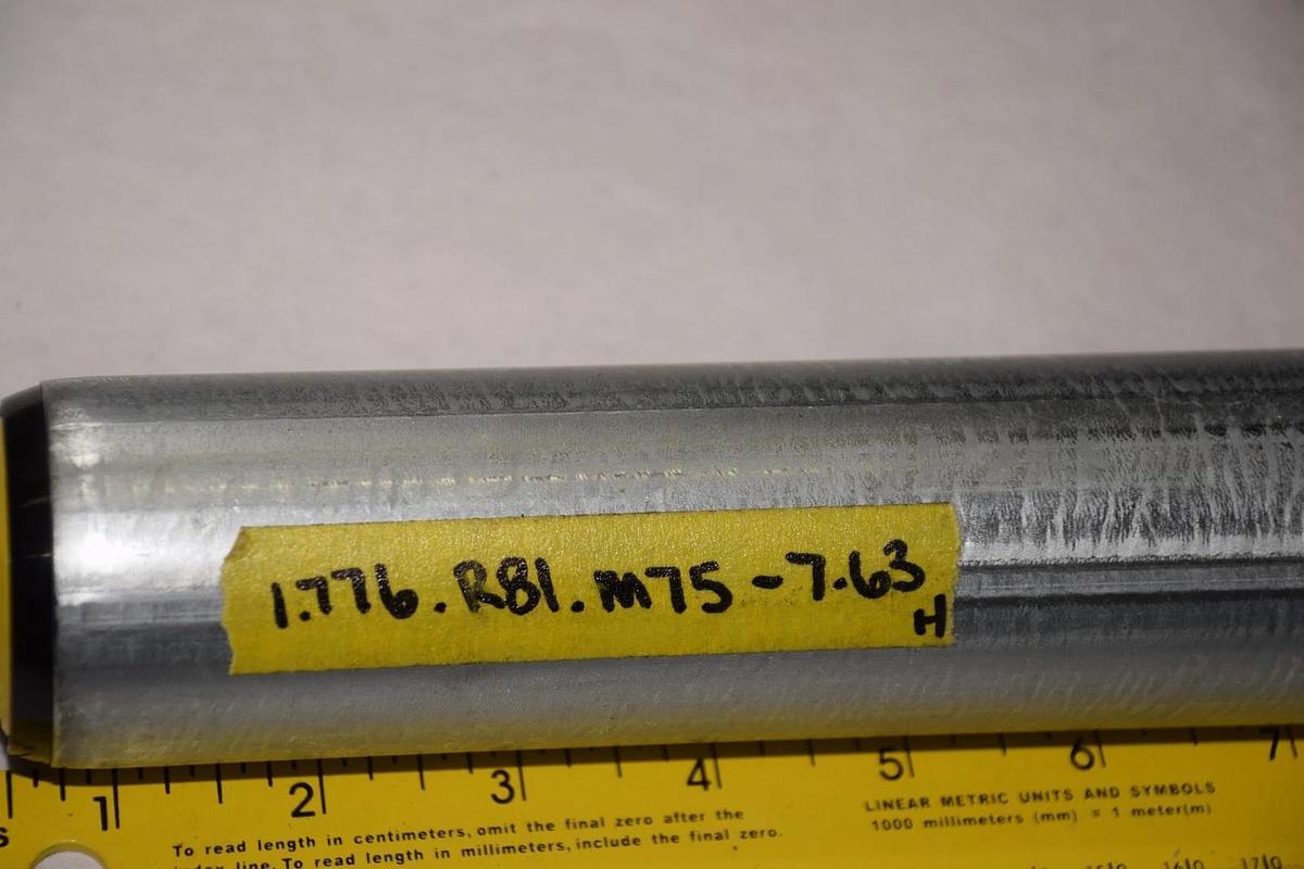 (2) INTERROLL 1.776.R81.M75-7.63 H 1-29/32" WIDE 10" LENGTH CONVEYOR ROLLER NEW