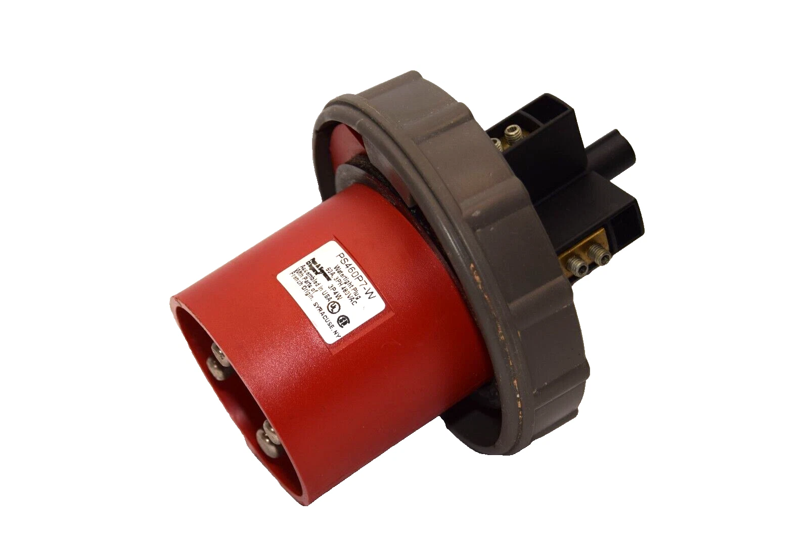 Used PASS & SEYMOUR PS460P7-W , 3P4W 60A 3Ph 480Vac Watertight Plug