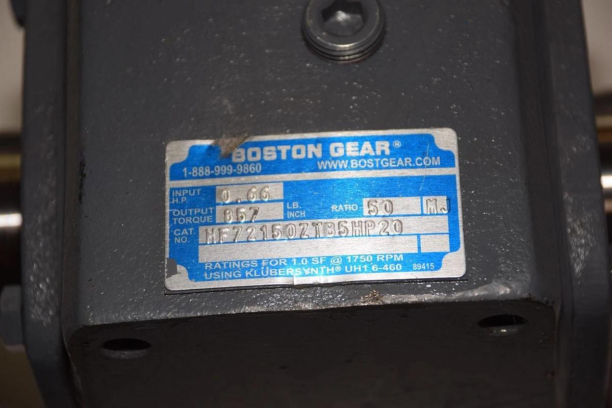 BOSTON GEAR HF72150ZTB5HP20 0.66 HP GEAR REDUCER RATIO 50 NEW