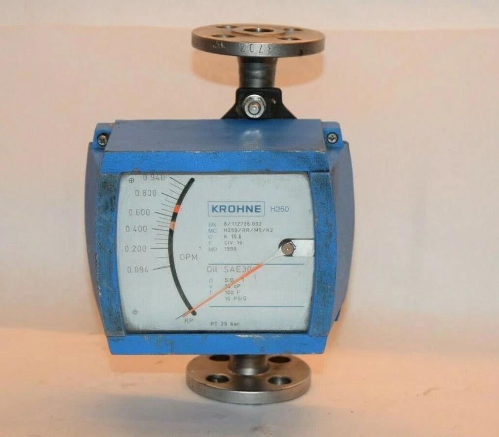 Used KROHNE H250/RR/M9/K2 3/4" Stainless Steel Variable Area Flowmeter K 15.6
