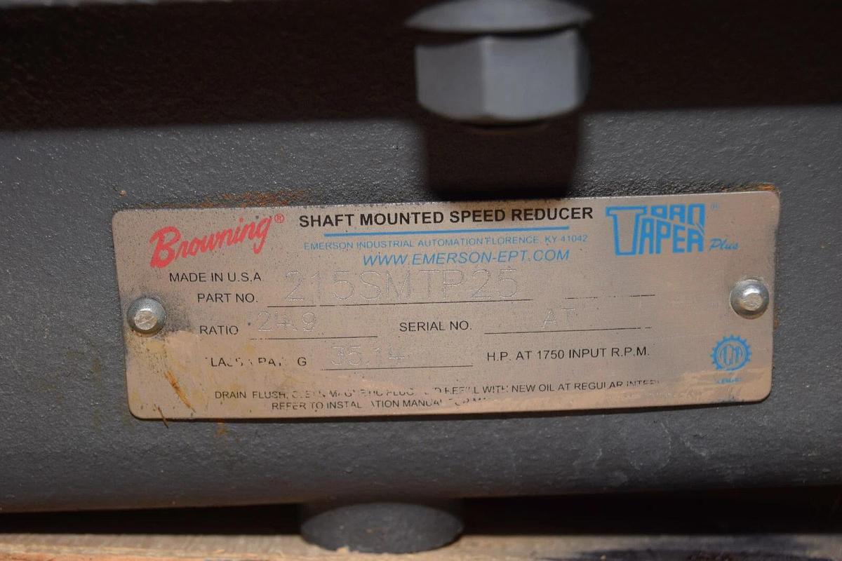 Browning Shaft Mounted Gearbox Gear Box Speed Reducer 215 215SMTP25 24.9  NOS