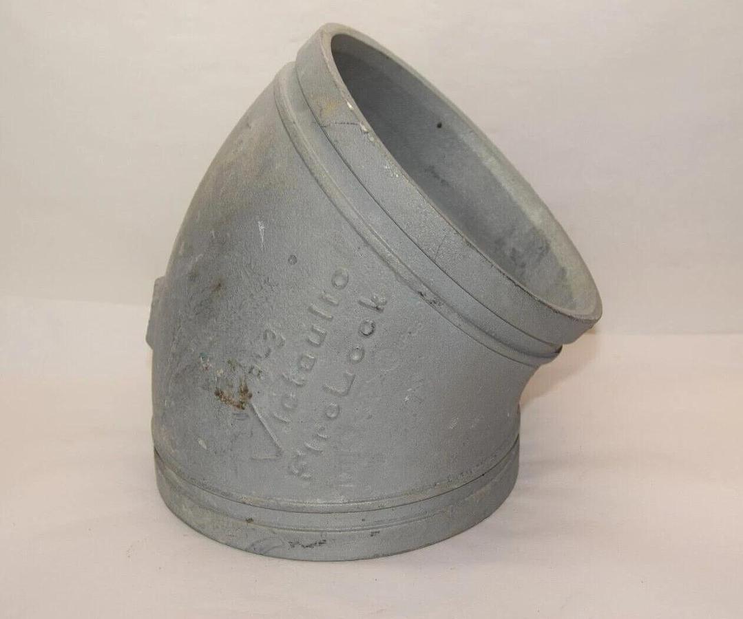 VICTAULIC 8"-3 66N 8-3 8" Firelock Grooved Galvanized 45° 45 Degree Elbow (NEW)