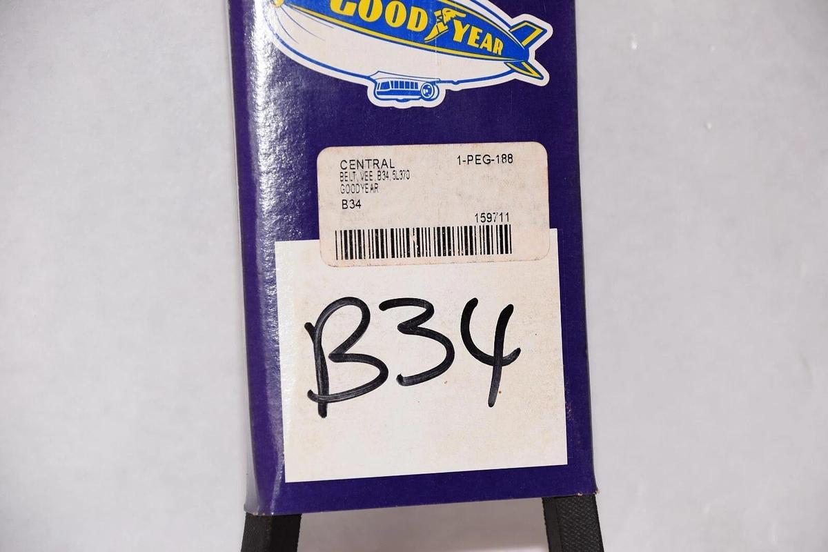 GOODYEAR Belt V-Belt B34 5L370 Hy-T Plus Matchmaker V-Belt (NEW - Lot of 2)