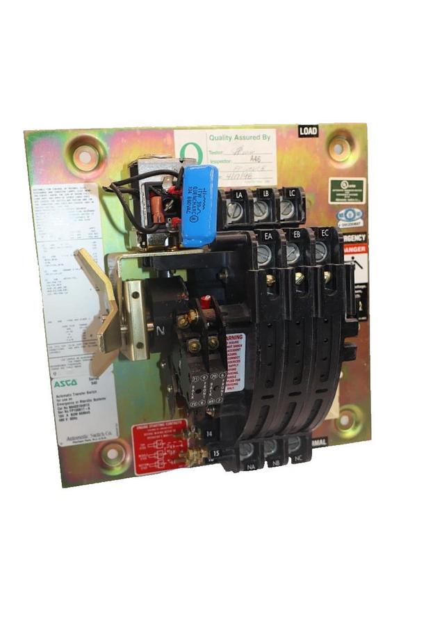 Used ASCO B940310491X 480V 60Hz Series 940 Automatic Transfer Switch