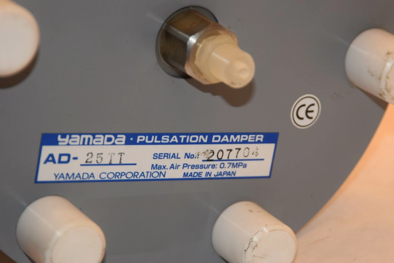 Used YAMADA CORPORATION AD-25TT AD25TT 0.7MPa Pulsation Damper