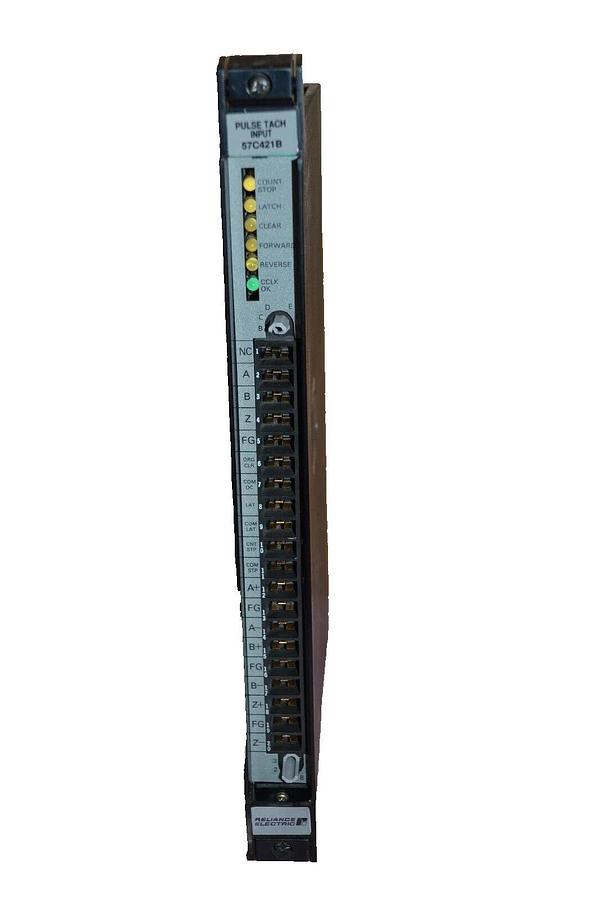Used RELIANCE ELECTRIC S-67108-3 57C421B PULSE TACH INPUT MODULE
