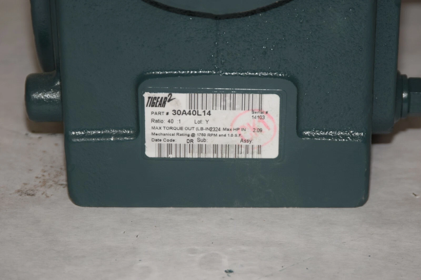 Used Dodge 30A40L14 TIGEAR-2 Reducer 40:1 1750RPM (Left) size 56