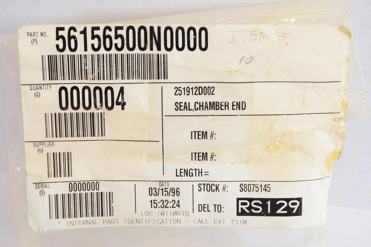 (NEW - 4 Pieces) 56156500N0000 , 251912D002 Rubber Seal Chamber End