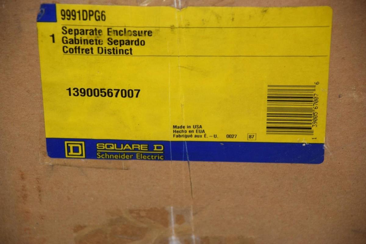 New, Square D Separate Enclosure  9991DPG6  9991-DPG6 13900567007
