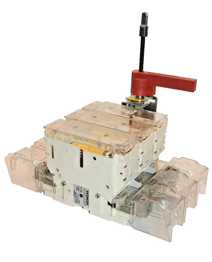 Used SIEMENS CFS364J 200A 50/60Hz 100HP Fusible Disconnect Switch With Lug Cover