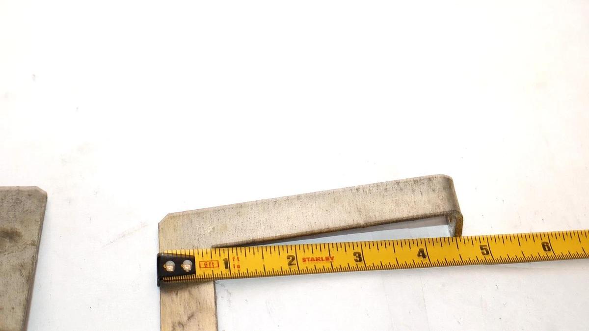 Used 4-1/2" x 3/4" x 1/8" x 4-1/2" L-Shaped Copper Buss Bar (Lot of 3)