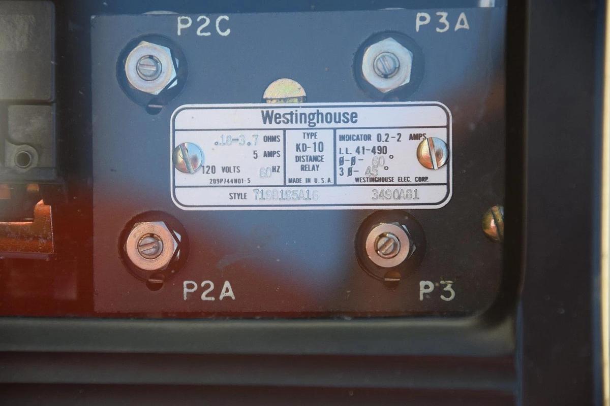 Used WESTINGHOUSE KD-10 Distance Relay 719B195A16 120V .18-3.7 Ohms