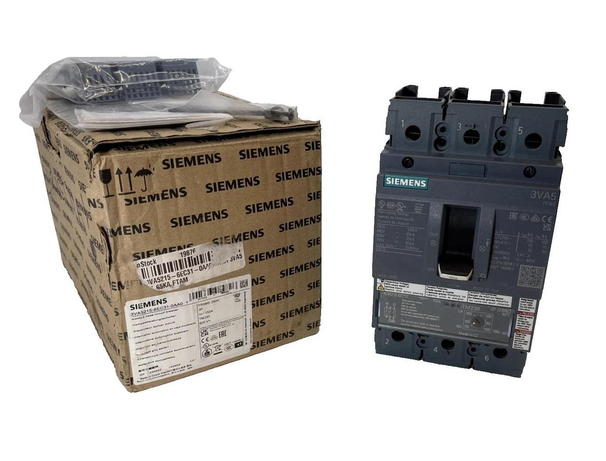 Siemens Circuit Breaker 3VA5215-6EC31-0AA0 3 pole 150 Amp 150a (NEW)