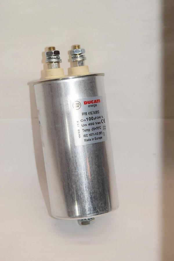 (NEW) DUCATI PPM 416.74.0013 100uF -2+8% 450Vac Capacitor
