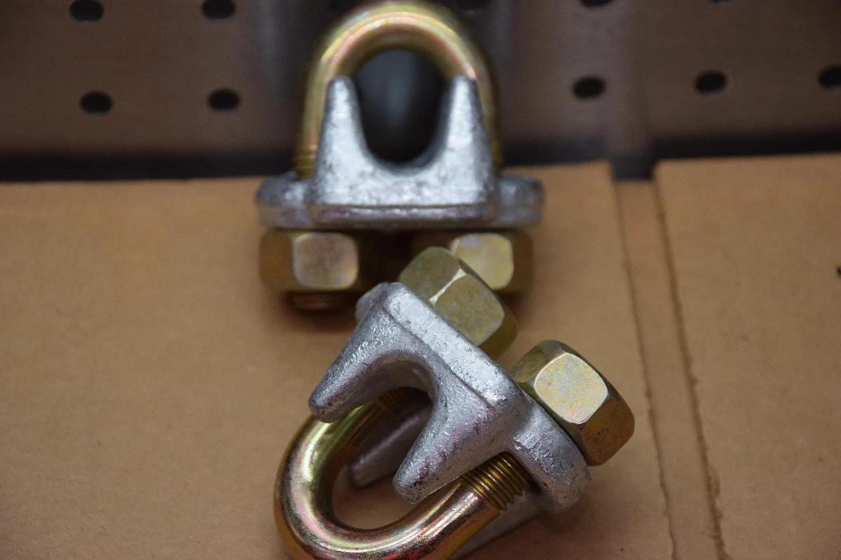 Used (LOT OF 2) VGD 1/2" Heavy Duty  FORGED Steel Cable Wire rope Clamp 1254-M 2907