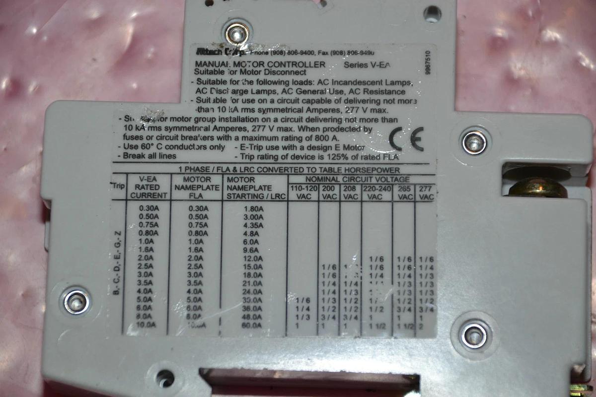 Used ABL SURSUM C 1A 1CU1 277V AC 10kA 240/415V 240-415 V EN 60898