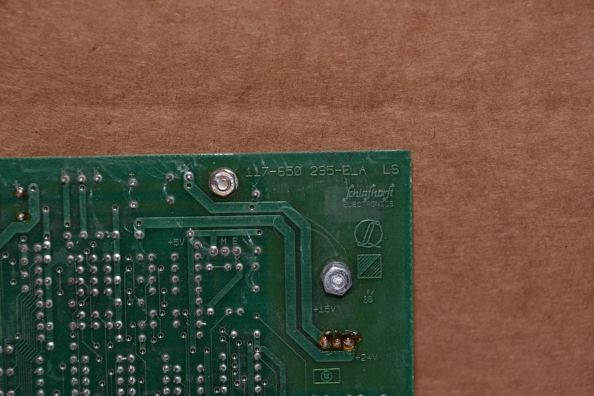 Used SCHLAFHORST ELECTRONICS 117-650 235-E_A 117650235EA PC BOARD