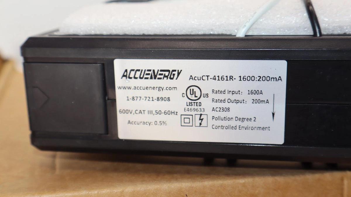 AccuEnergy AcuSplit CT Split Core Current Transformer AcuCT-4161R-1600:200mA NEW