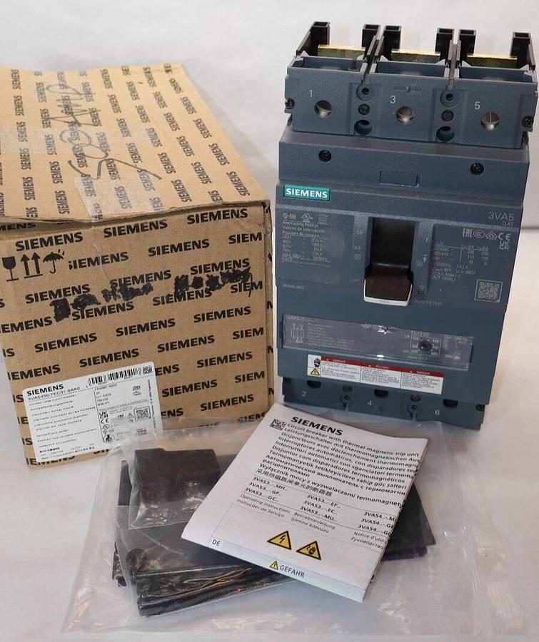 Siemens Circuit Breaker 500A 500 Amp 3VA5450-7EC31-0AA0 3VA5 3p 600v TM230 *NEW*