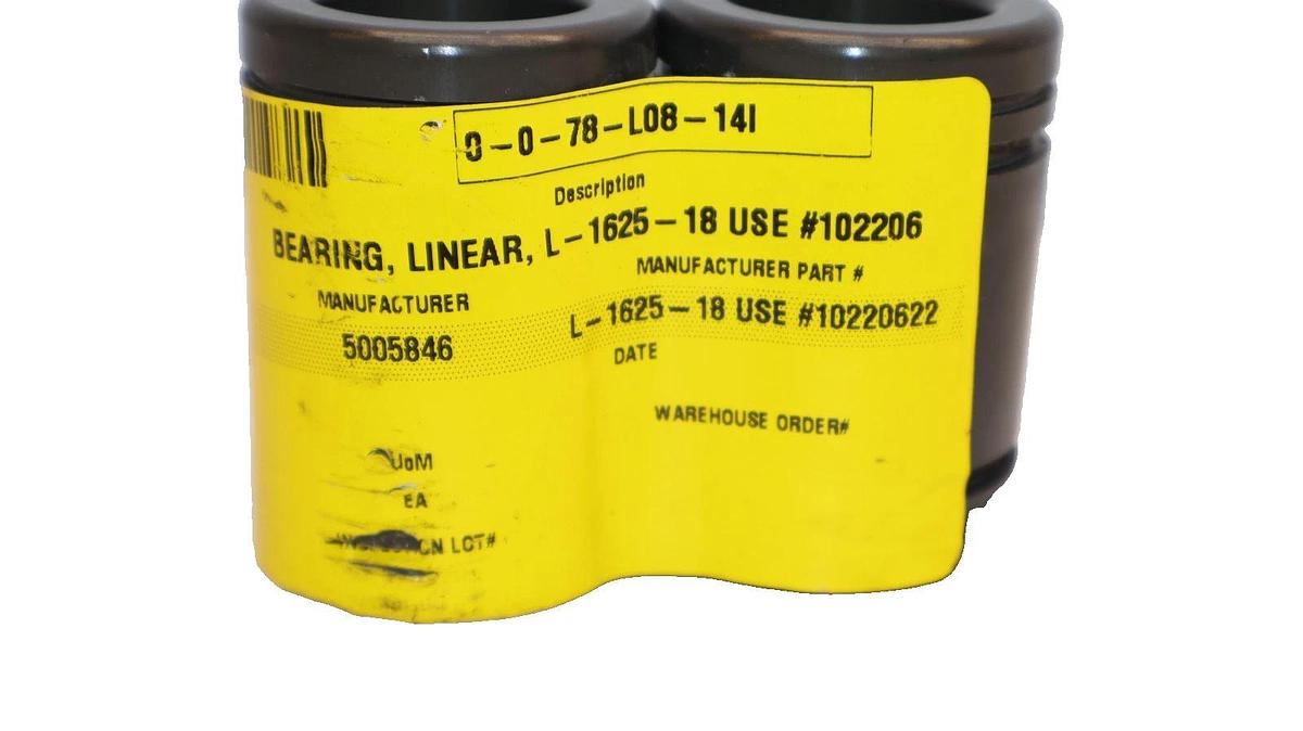 L-1625-18 , 10220622 , 102206 Linear Bearing (New -Lot 2)