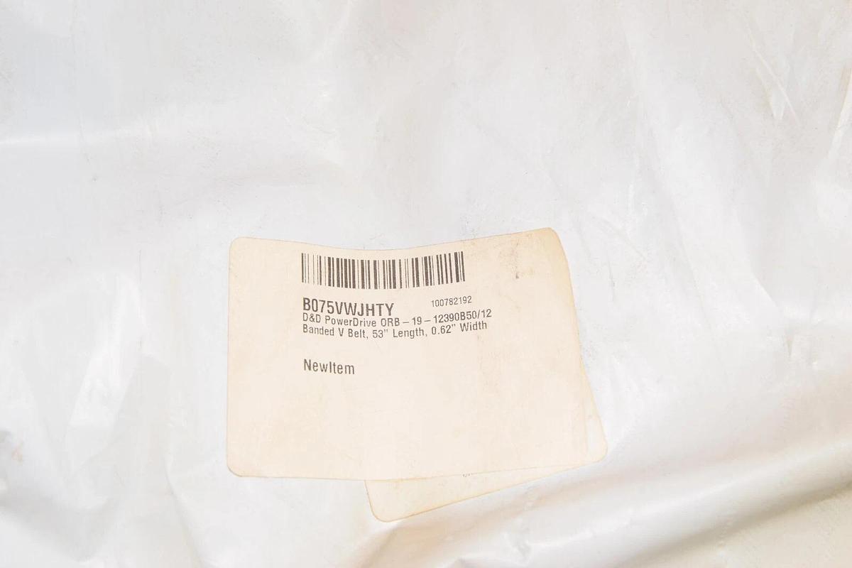 (NEW) D&D POWERDRIVE B50/12 ORB-19-12390B50/12 12 Rib 53" L 0.62" W V-Belt