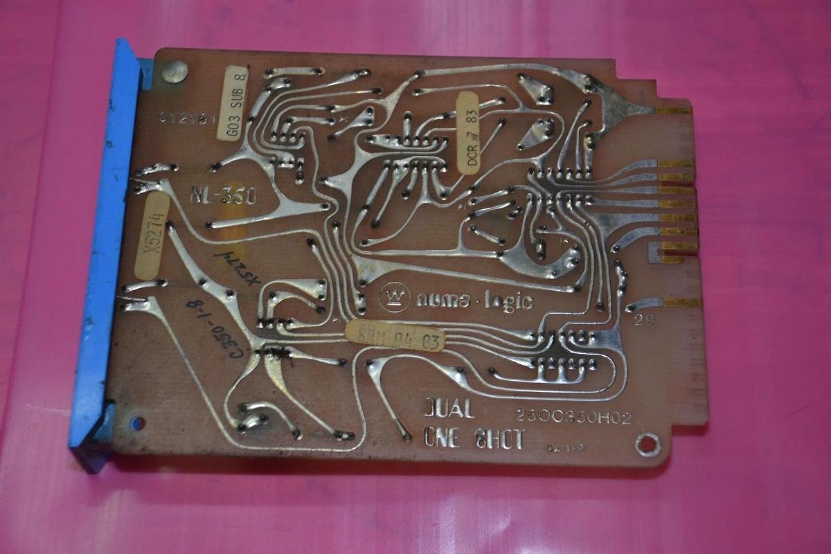 Used WESTINGHOUSE NUMA LOGIC NL-350 DUAL ADJ SINGLE SHOT PC BOARD