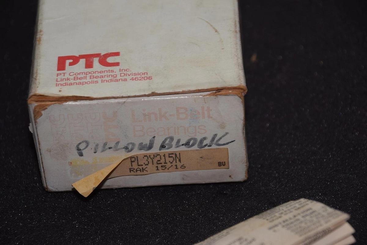 LINK-BELT BEARING PL3Y215N RAK 15/16 BALL BEARING PILLOW BLOCK NEW