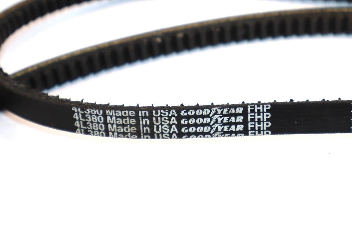 Goodyear Cogged Belt V-Belt 4L380 FHP USA (New - Lot of 2)