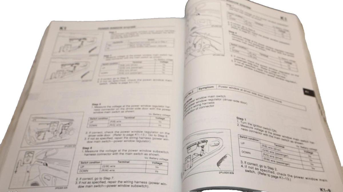 Used MAZDA MX-3 1993 Body Electrical Troubleshooting Manual
