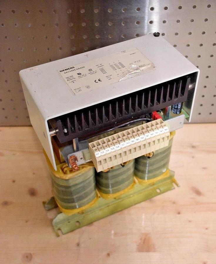 Used SIEMENS AC to DC TRANSFORMER 4AV3495-0AX00, 575V 50/60HZ 24VDC, 480V 460V 40A