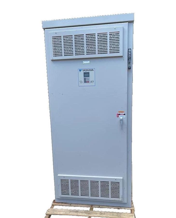 Used Yaskawa Drive F7CBB240PCTV VFD Typ 1 Enclosure Panel CIMR-F7U4132 480v 260a 3ph