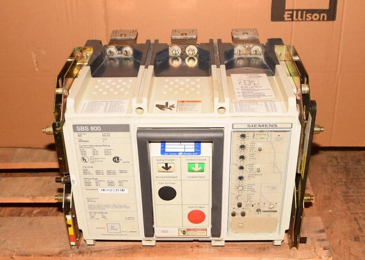 Used SIEMENS SBS0808 SBS 800 CIRCUIT BREAKER 800A 3P 600V 800A  SBSB800 SBS0808DV
