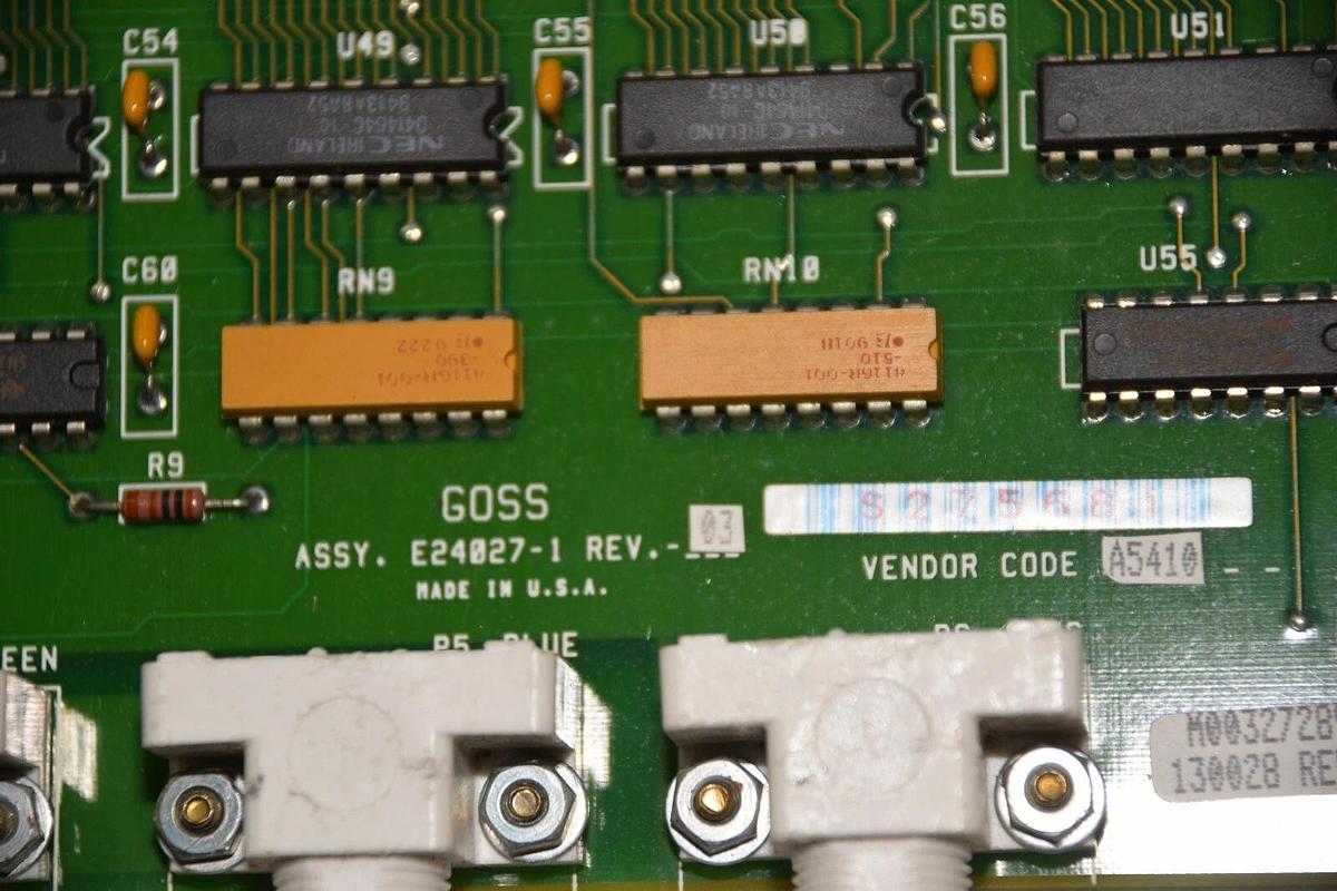 Used GOSS E24027-1 E240271 REV 3 GRAPHIC CONTROLLER VIDEO BOARD