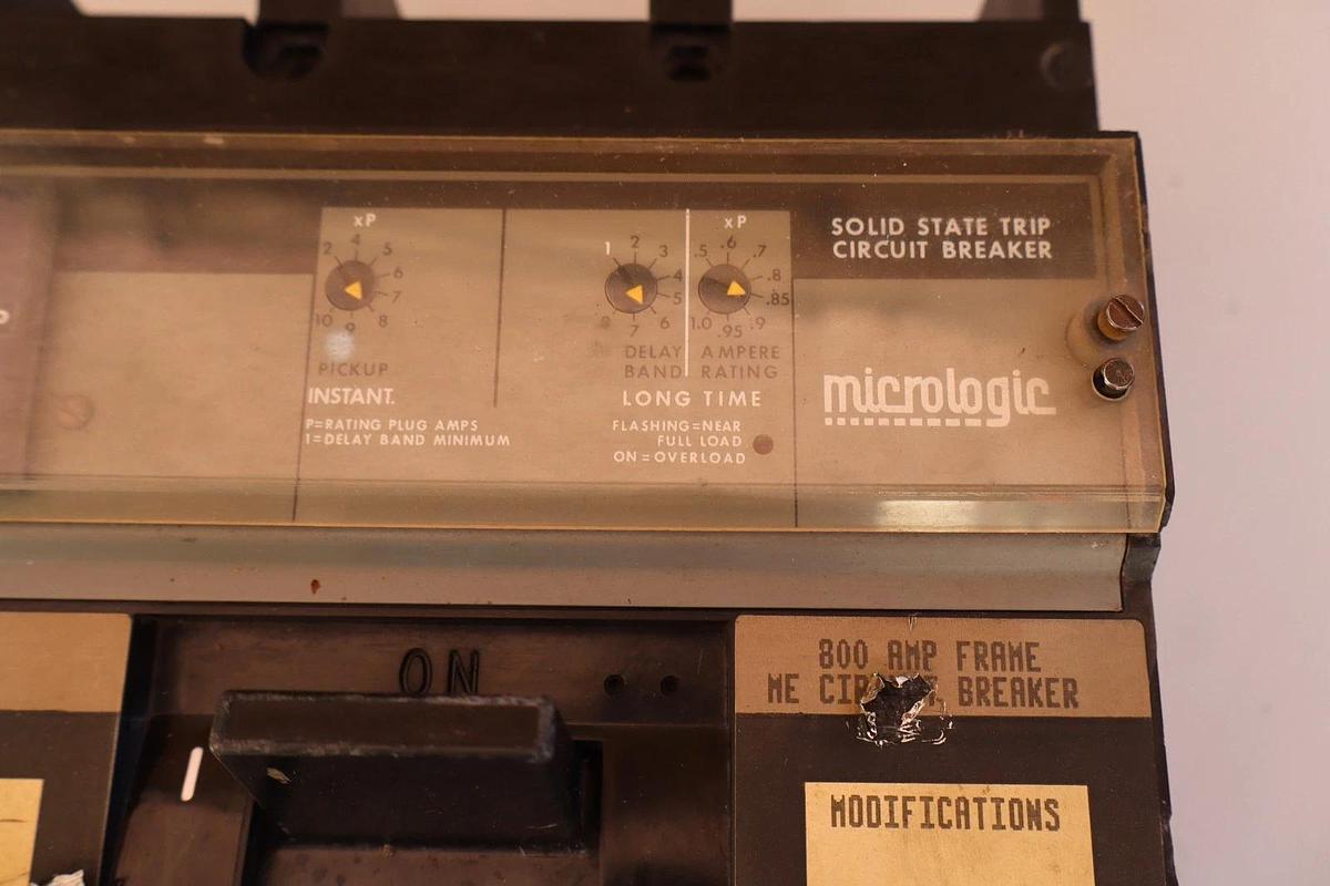 Used Square D 800 Amp MEL836LI 600V Circuit Breaker 3p500A Trip Micrologic ME8500RP