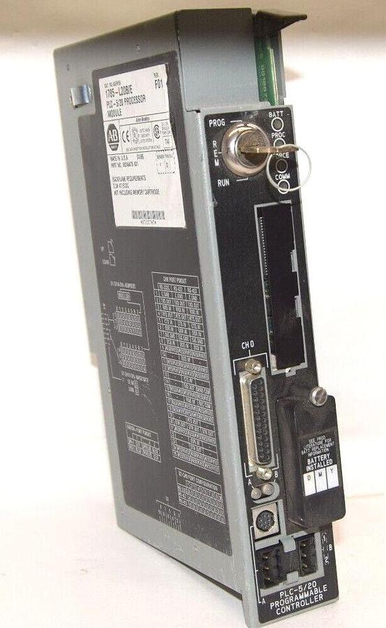 Used ALLEN BRADLEY 1785-L20B/E PLC-5/20 Rev F01 Processor Module