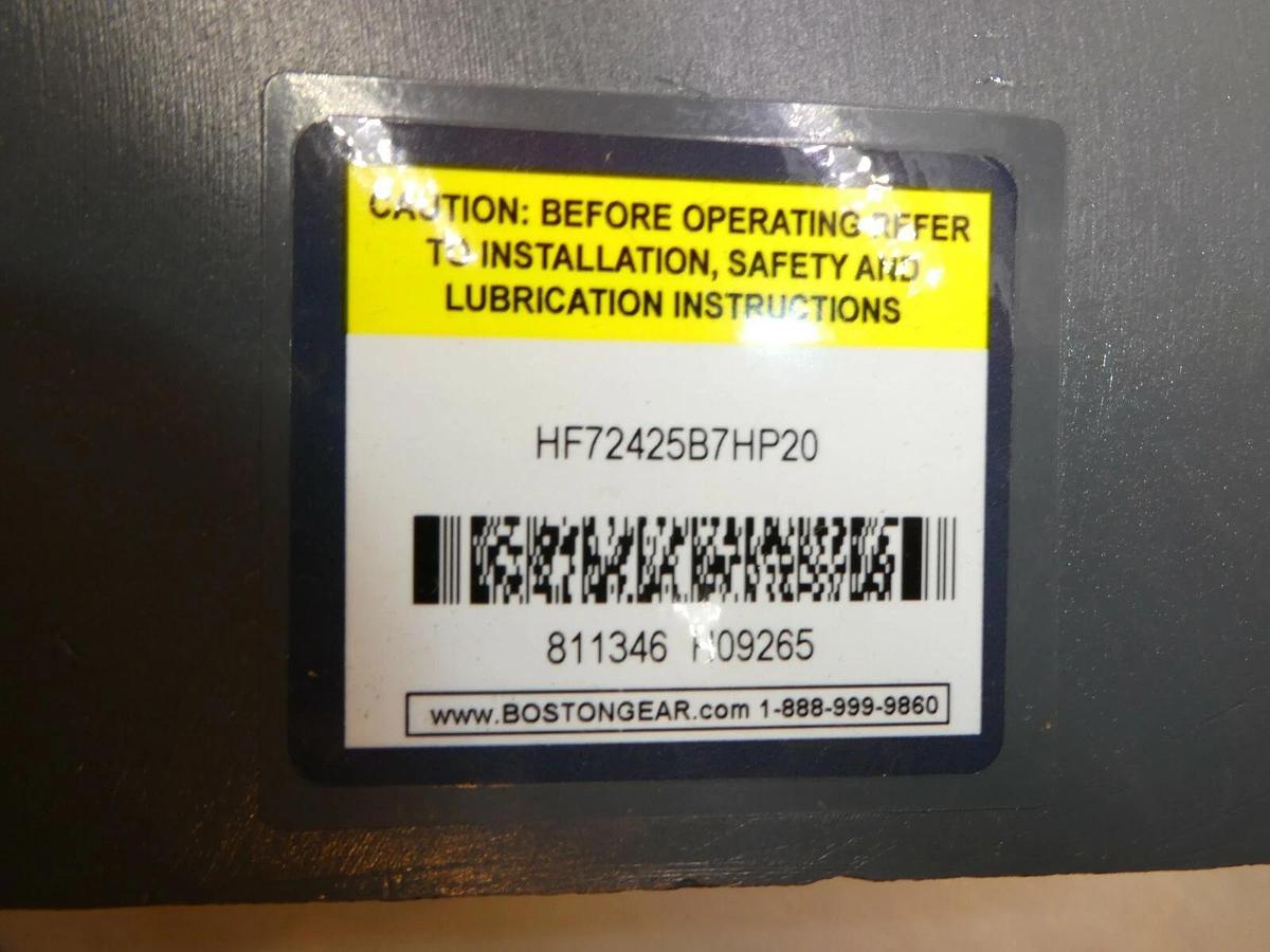 (NEW) BOSTON GEAR HF72425B7HP20 7/8" 1-1/4" 1.55Hp 25:1 Ratio Speed Reducer