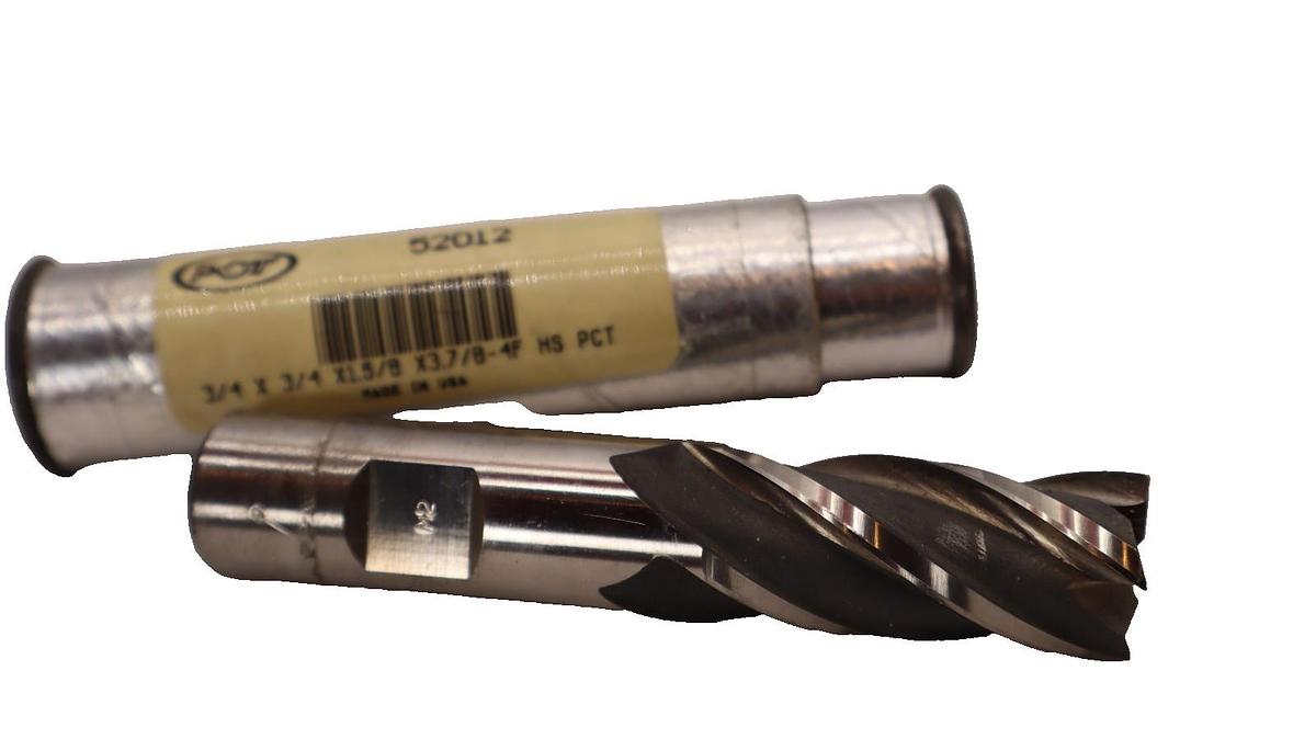 (NEW) PCT 3/4 x 3/4 x 1.5/8 x 3.7/8-4F HS , 52012 End Mill